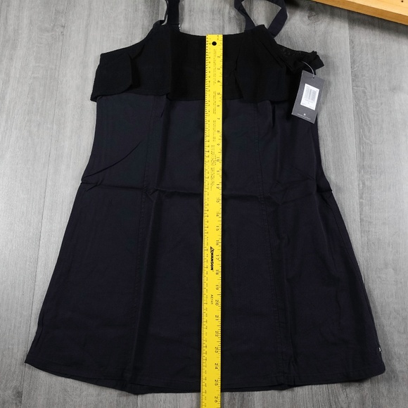 Womens Hurley Hermosa Dress Black Ruffle Adjustable Strap Zipper Back Size Large - Picture 11 of 12